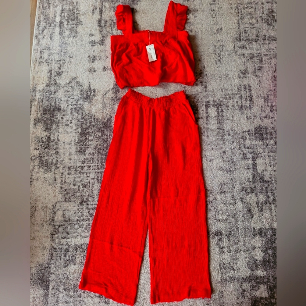 Pink Lily two piece outfit size Large NWT